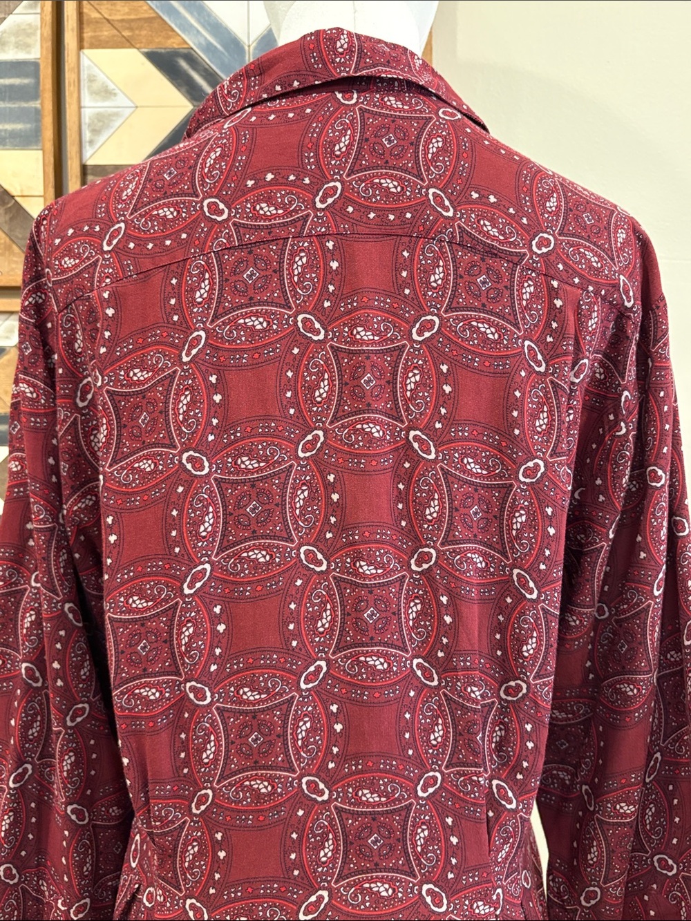 Vintage Ralph Lauren Blue Label Bandana Print Button Front Blouse size 6 - Picture 6 of 10